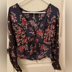 Beautiful Free People floral blouse